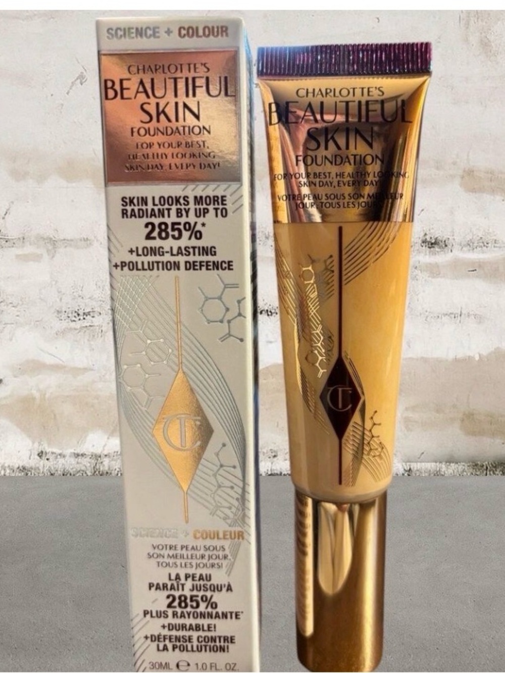 CHARLOTTE TILBURY Beautiful Skin Makeup Foundation In Shade 2 Neutral. NEW